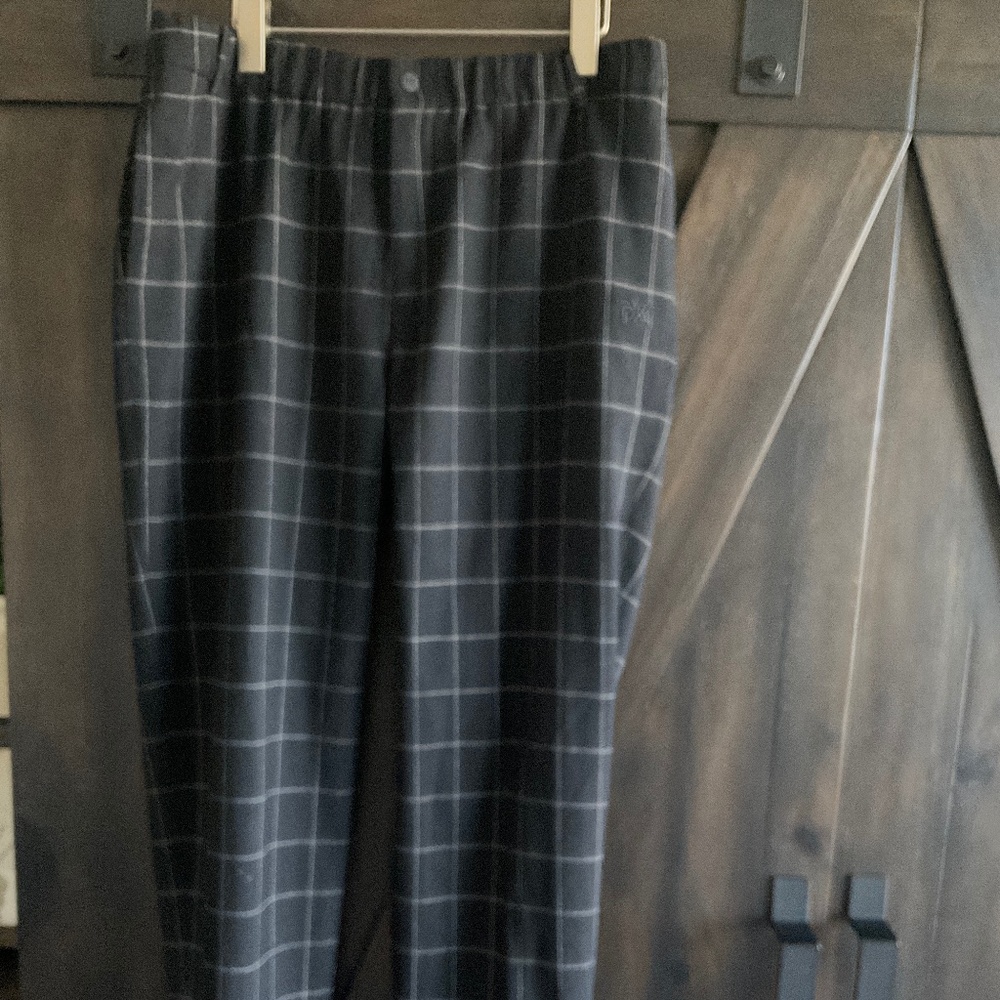 PXG GOLF PLAID PANT BLK/CHALK WHITE WINDOW PANE